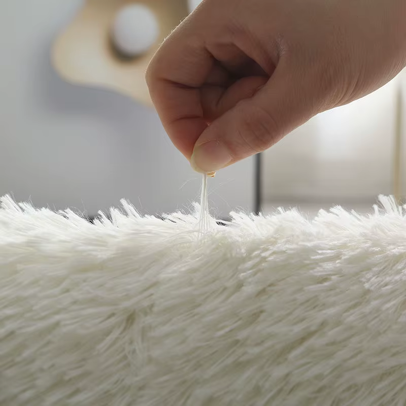 Tapis de hall moelleux blanc