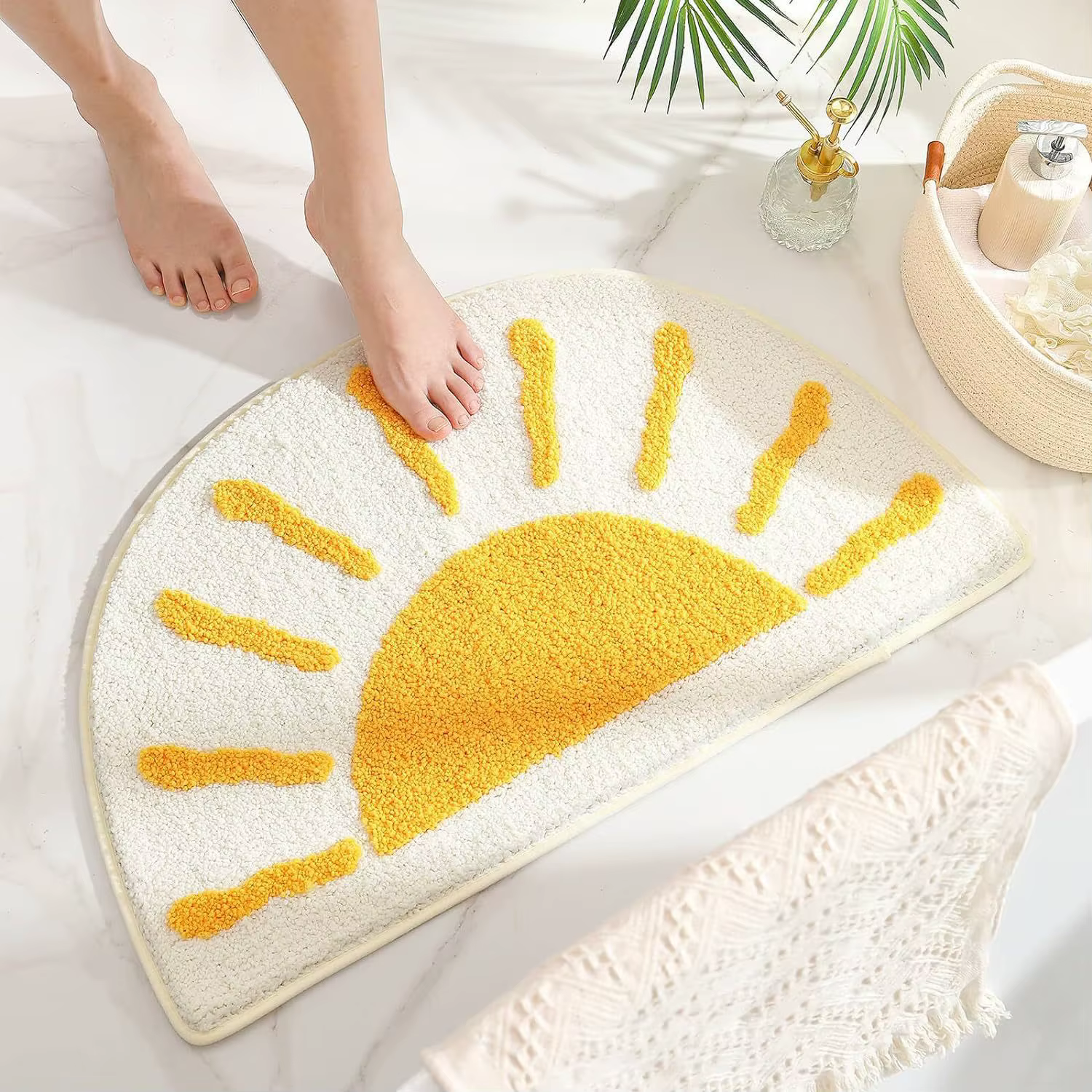 VIKAMA – tapis en Faux cachemire couleur Dopamine Simple