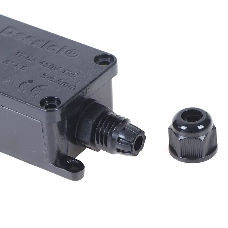 Boîte de jonction de connecteur de fil de câble électrique IP66 étanche extérieure à 2 voies avec boîte de jonction de Terminal 450V pour la lumière LED