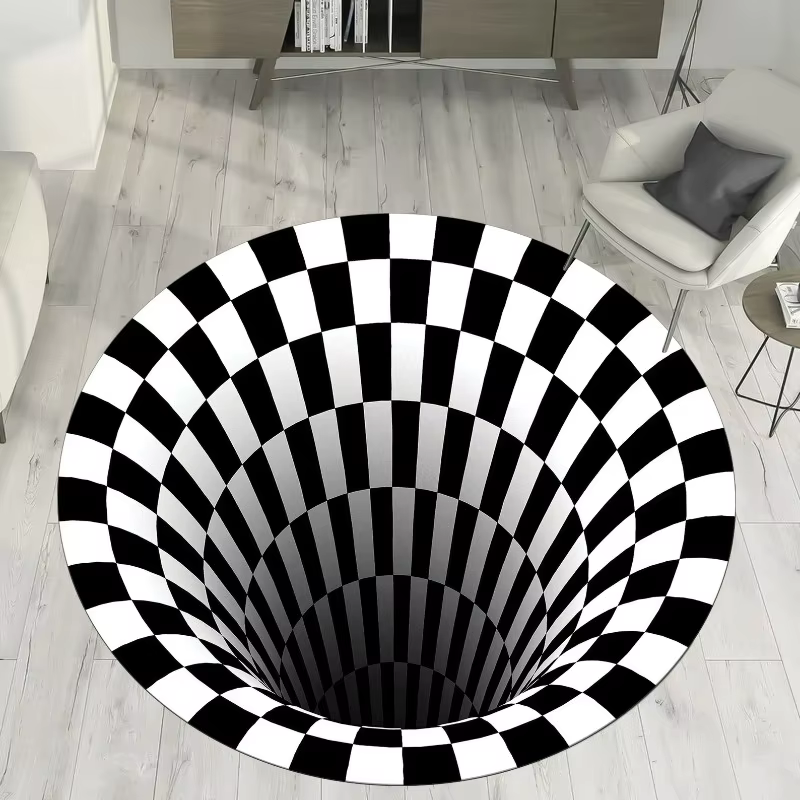 Tapis Vortex 3D, Illusion d'optique