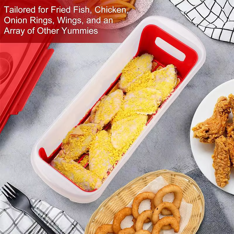 Bol Shaker à pâte pour poisson, avec couvercles, pour frire des ailes de poulet, anneaux d'oignon, légumes, 1 pièce