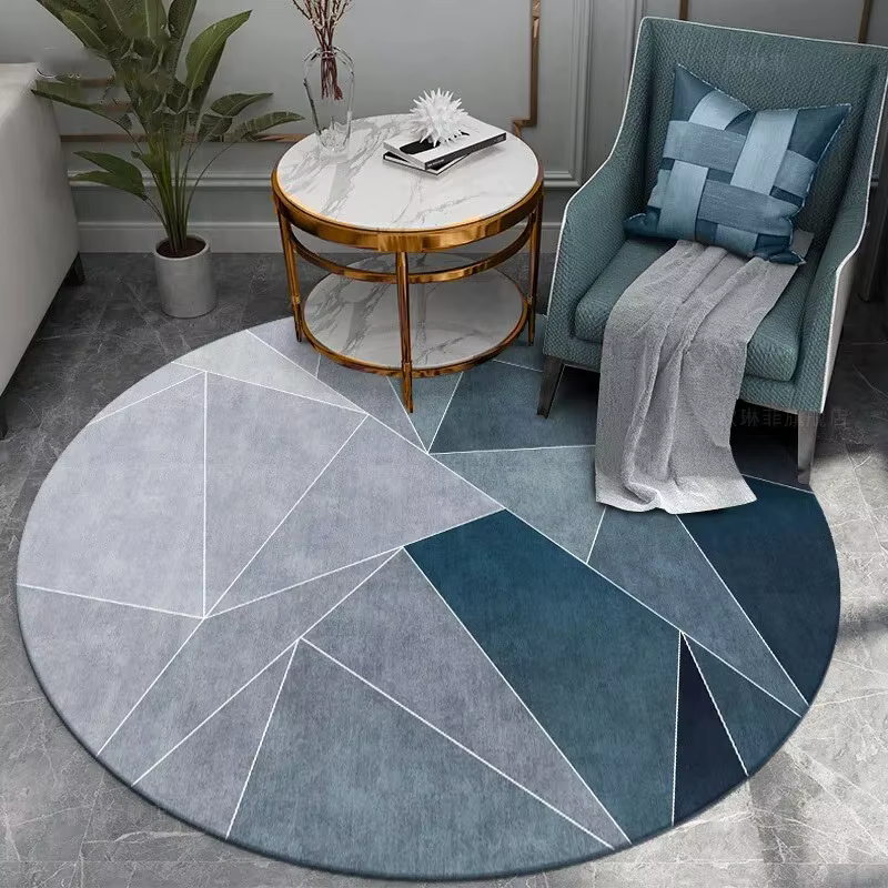 Tapis rond insonorisant et anti-salissure pour bureau