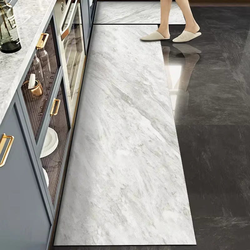 Tapis De Cuisine motif marbre