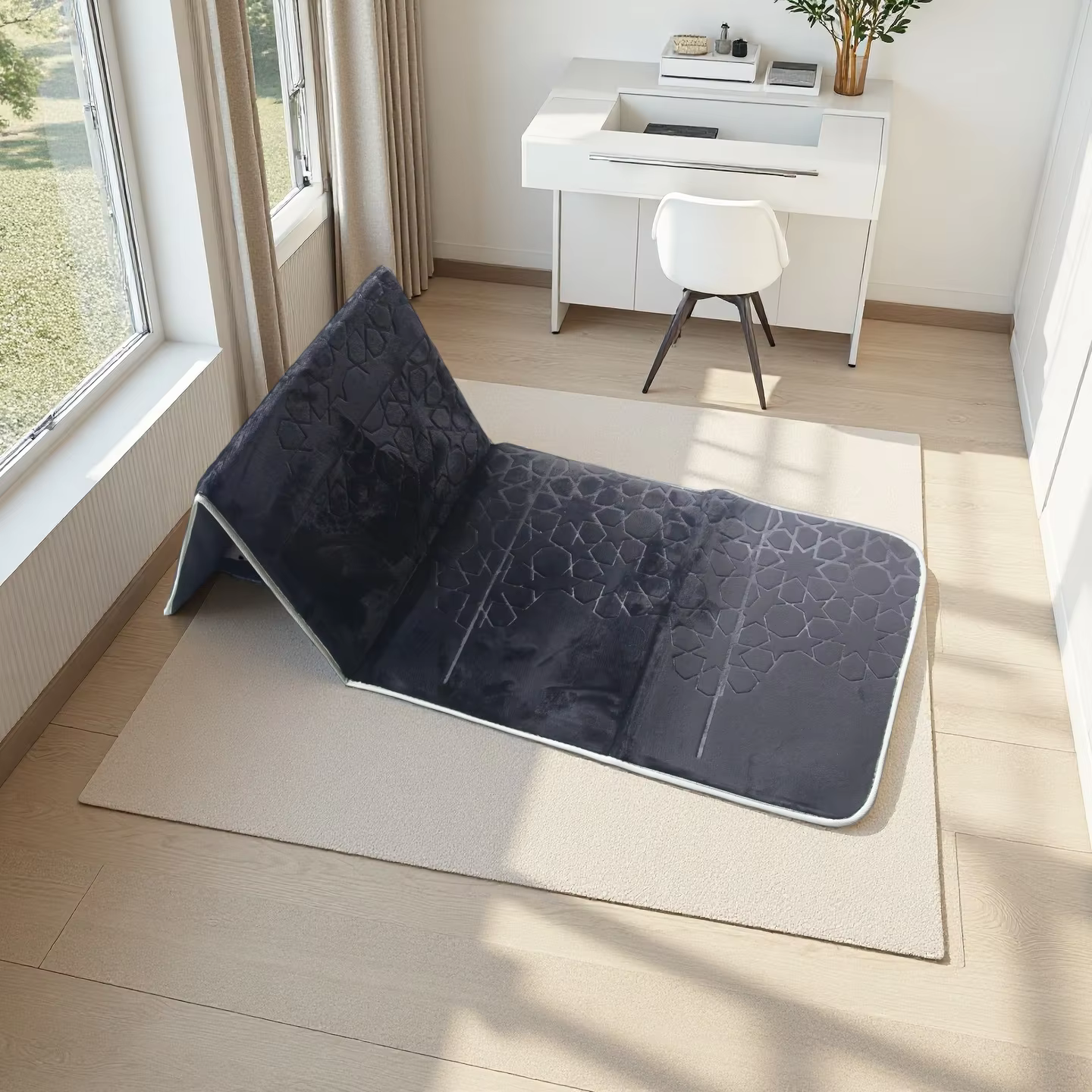 Tapis de prière avec soutien du dos