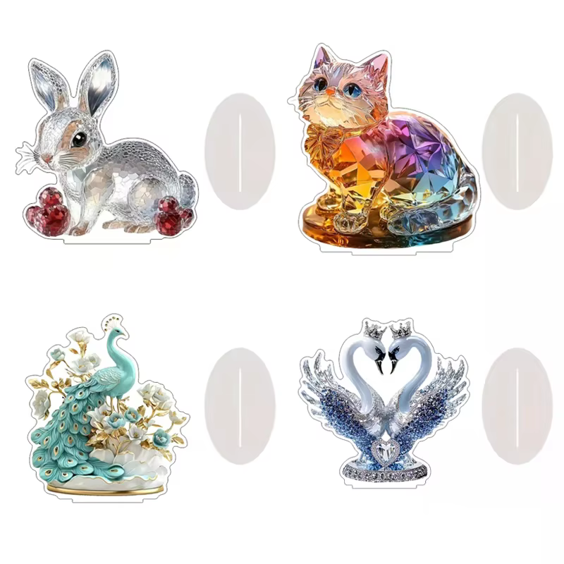 Décor Figure décor pour bureau pendaison de crémaillère cadeau décor de bureau ornement 2D acrylique ornement de bureau