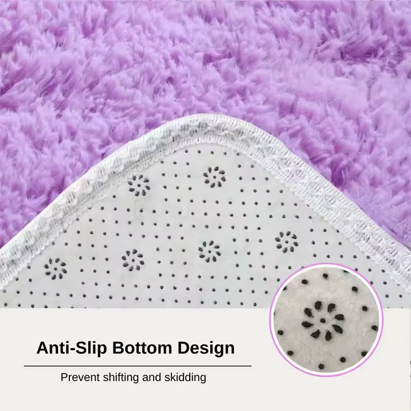 VIKAMA tapis ronds moelleux pour chambre de filles