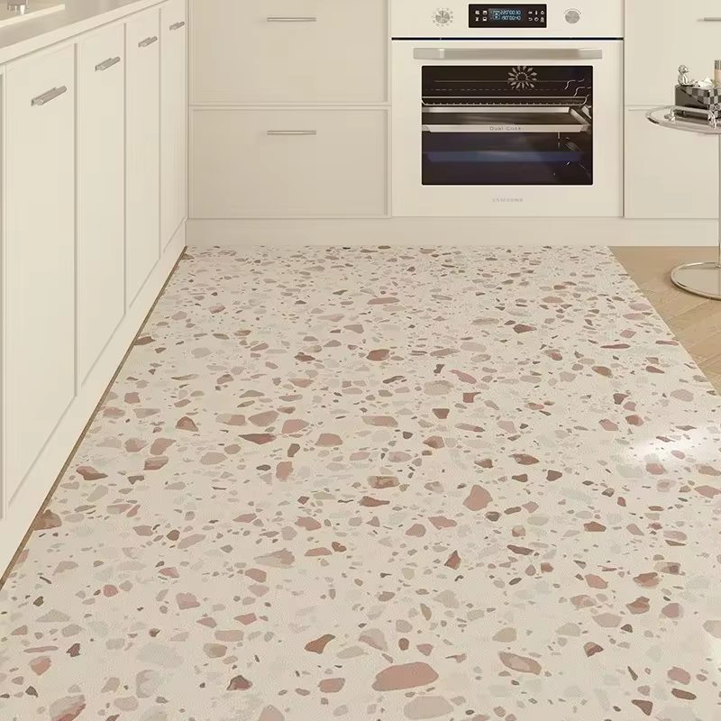 Tapis de cuisine antidérapant imperméable en cuir