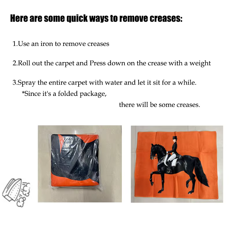 Tapis de sol antidérapant motif cheval de ferme pour salon