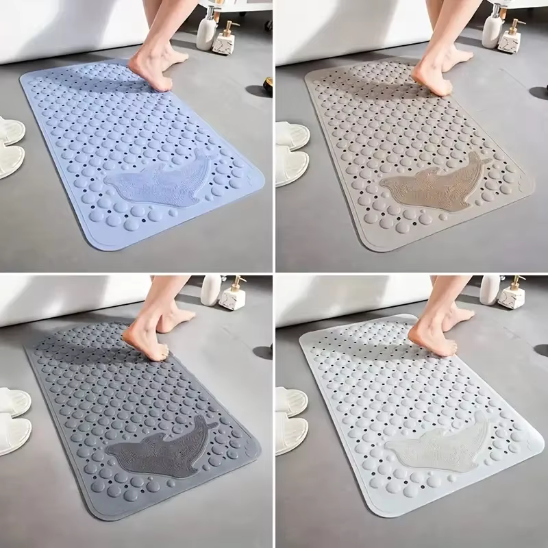 Tapis de douche rectangulaire antidérapant