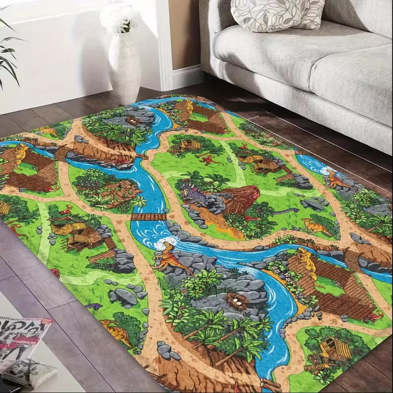 Tapis de jeu Dinosaure Jungle pour salon