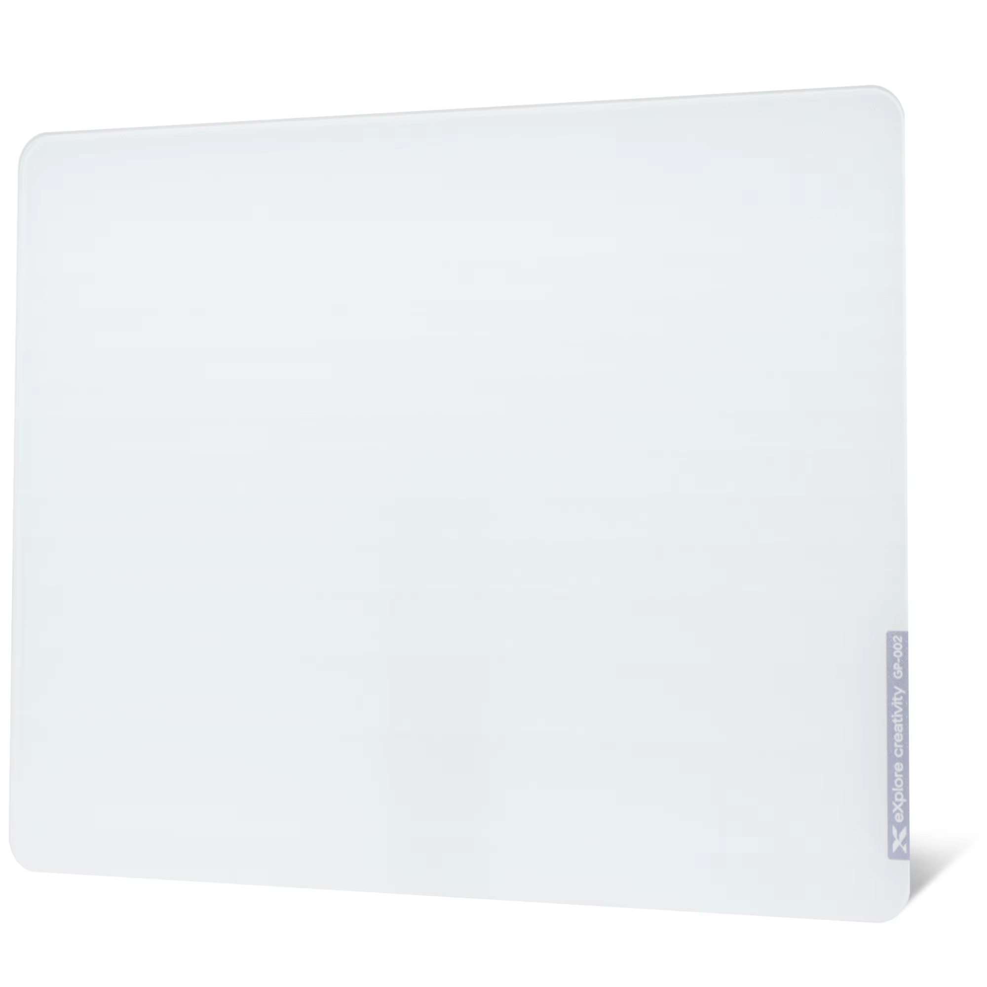 Tapis de souris en verre blanc XVX, surface micro-gravée lisse, pieds en silicone antidérapants pour une stabilité accrue, bords arrondis