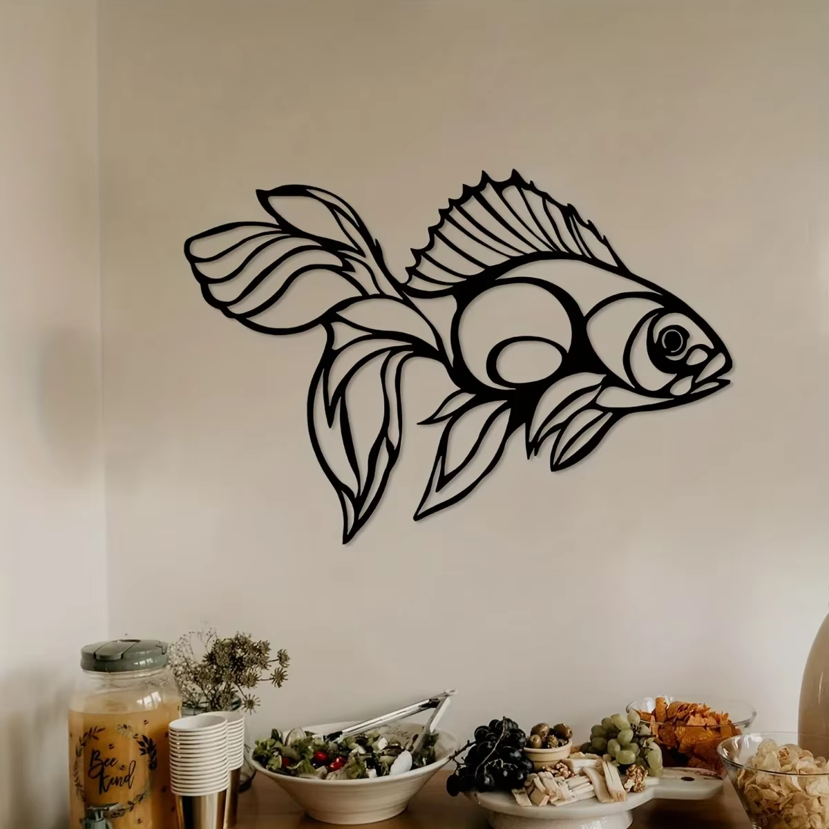 Superbe décoration murale en métal 1 pièce: élevez votre intérieur avec le charme contemporain d'Halloween!