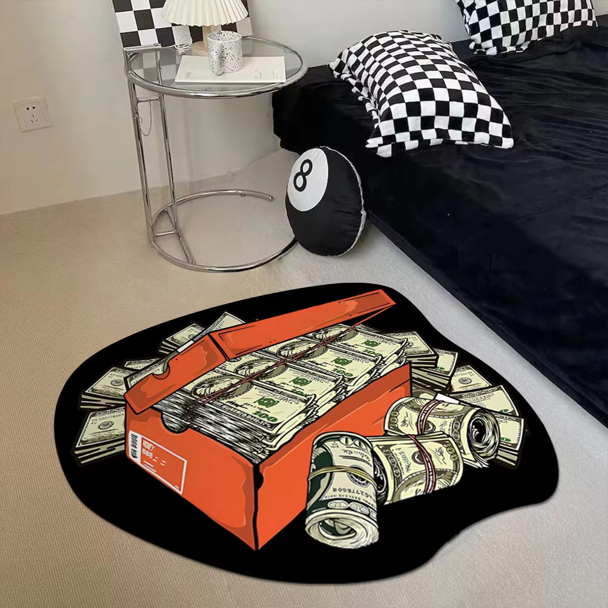 Tapis de chambre à coucher, boîte à chaussures créative, tapis de salon, à la mode, décor tendance, baskets d'entrée, Alfombra Habitación