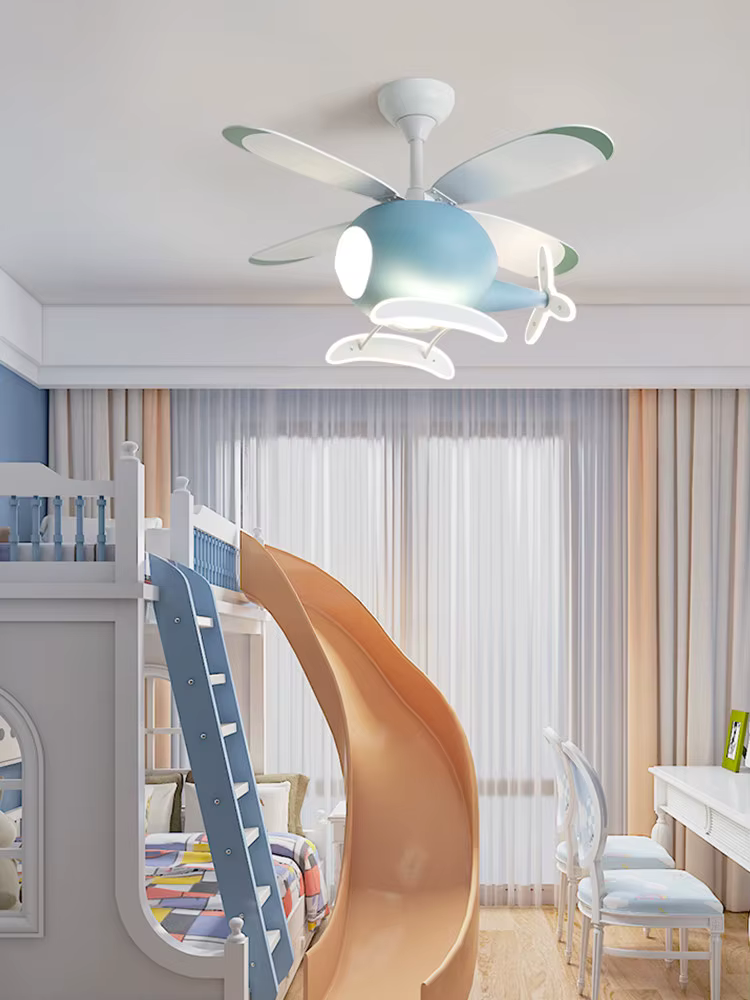 Ventilateur de plafond pour chambre d'enfant, lampe LED de protection des yeux, éclairage de chambre, 110V~220V