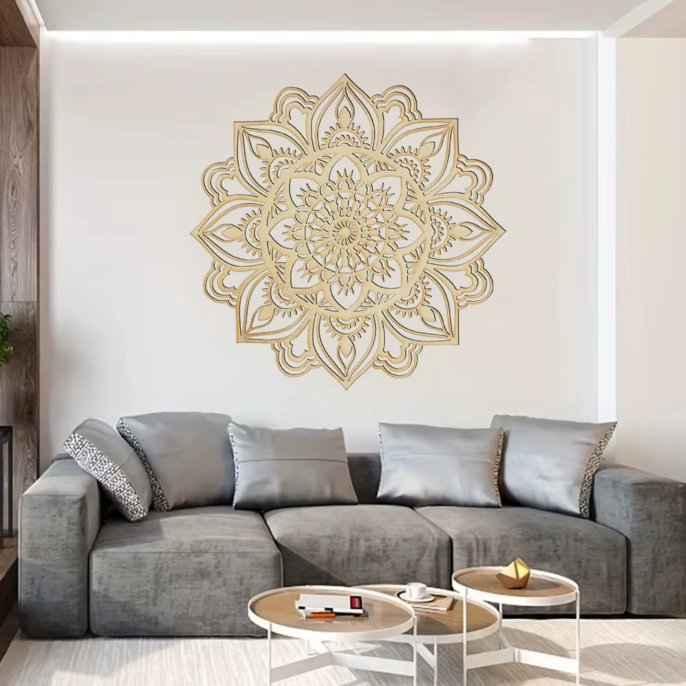 Décoration marocaine d'art mural en métal pour améliorer votre salon avec un design indien et mandala