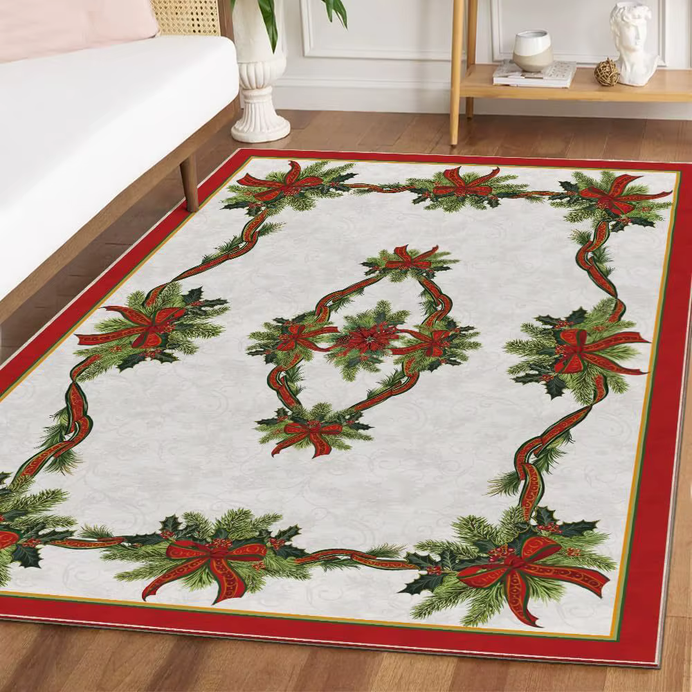 Tapis bonhomme de neige de noël pour salon