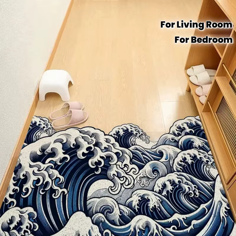VIKAMA Tapis japonais Great Wave Area