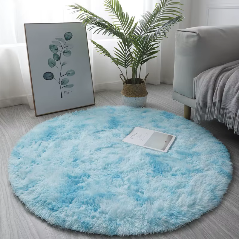 Tapis rond en peluche Super doux
