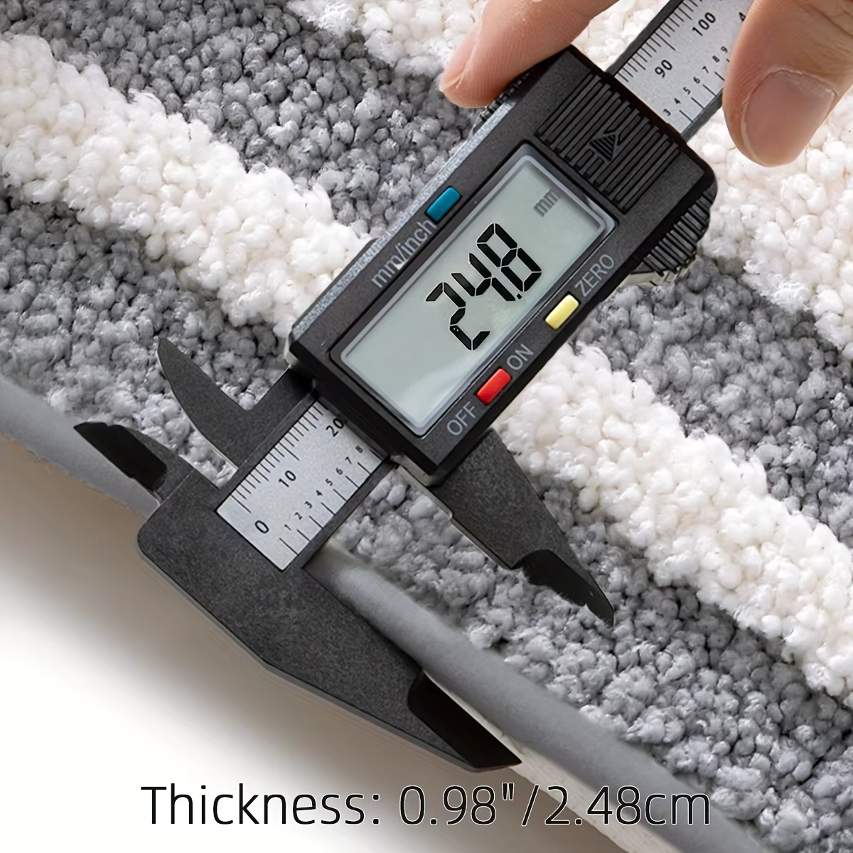 Tapis de bain tricoté antidérapant avec support en TPR