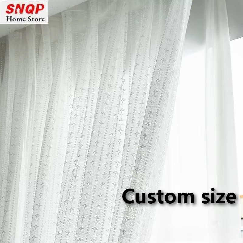 Rideaux transparents pour fenêtre blanche Simple