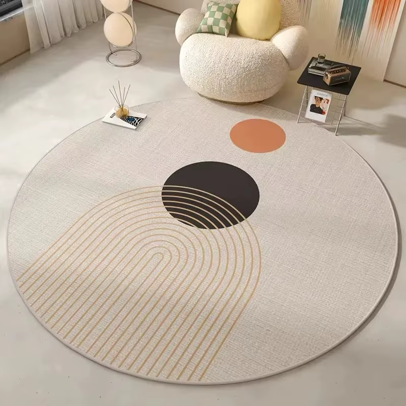VIKAMA Tapis rond moderne et minimaliste