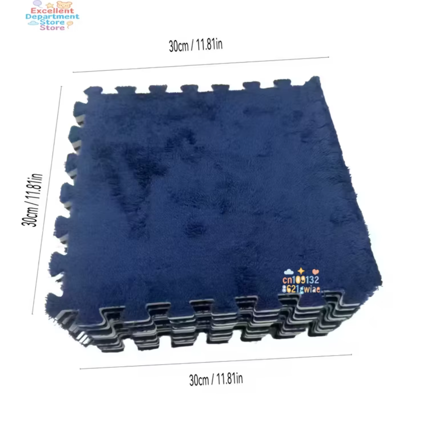Tapis de sol carré antidérapant en peluche minimaliste moderne