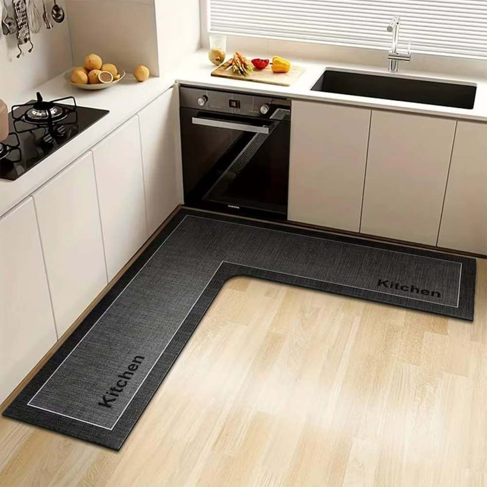 Tapis de cuisine de luxe en forme de L
