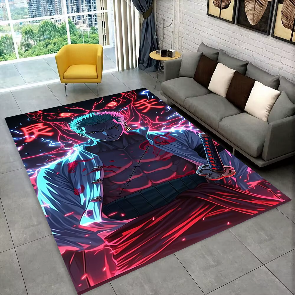 Tapis de dessin animé Zoro One P-Piece pour salle de jeux