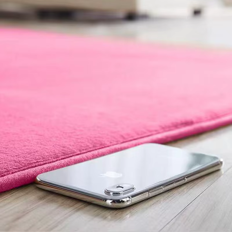 Tapis en velours de corail gris pour salon
