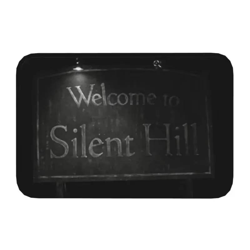 Welcome To Silent Hill-Polymère de porte d'entrée antidérapant, décor de porte d'entrée, chambre à coucher, sol de chevet