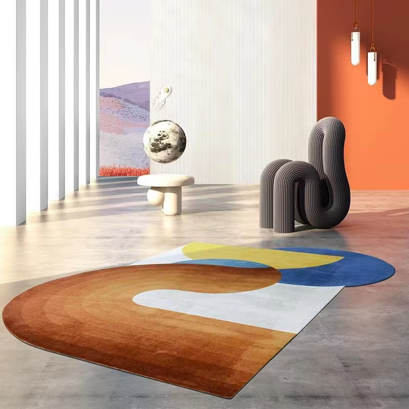 Tapis irrégulier de décoration de salon
