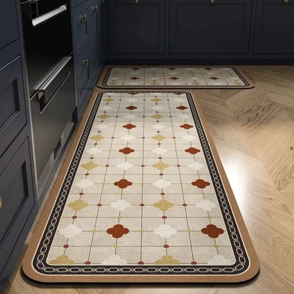 Les tapis de sol en velours cristal de cuisine américaine IKAMA sont absorbant l'eau