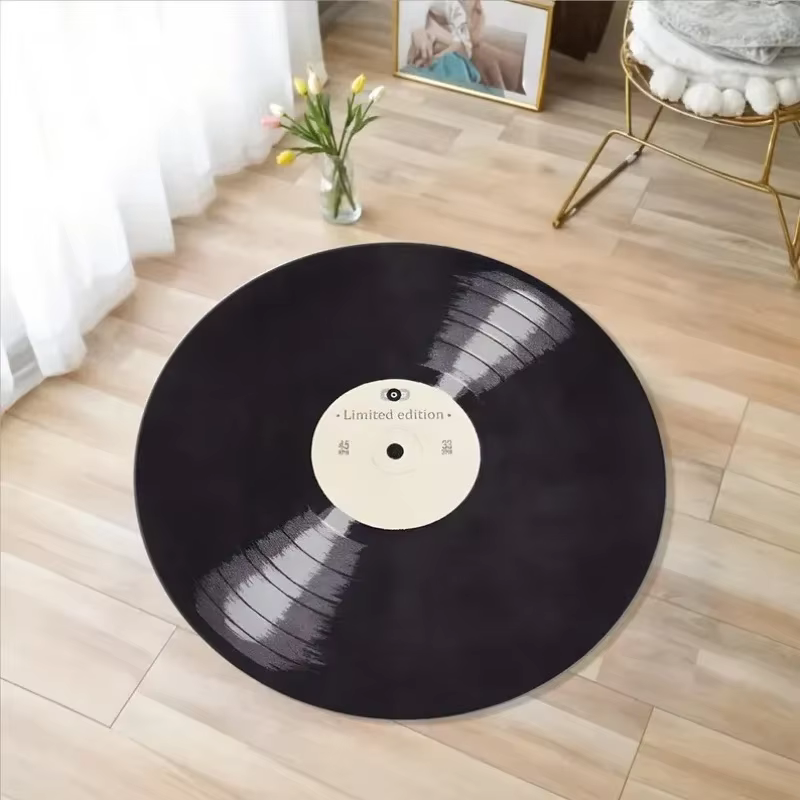 Tapis de disque de musique en vinyle imprimé