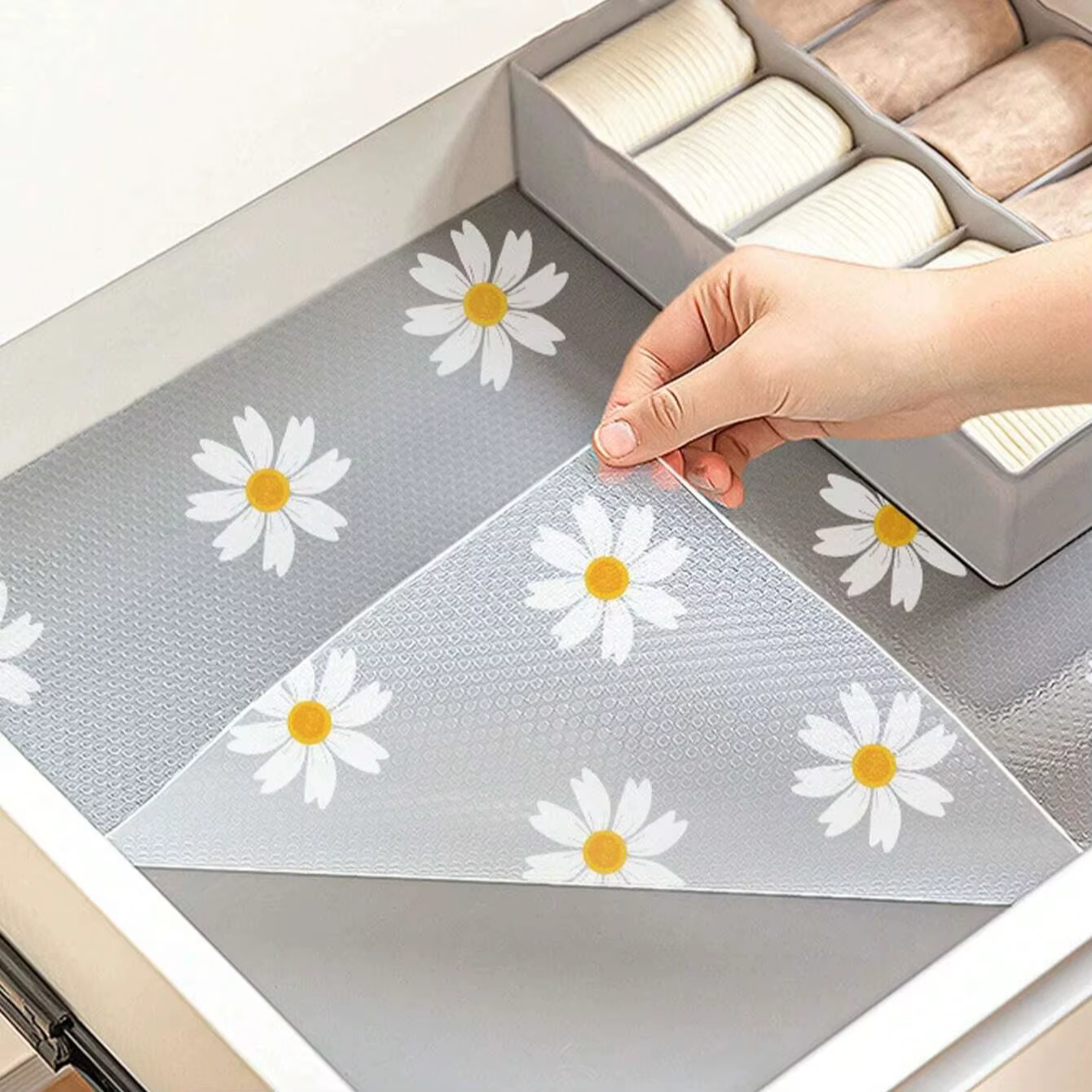 Tapis d'armoire EVA, doublures de tiroir réutilisables