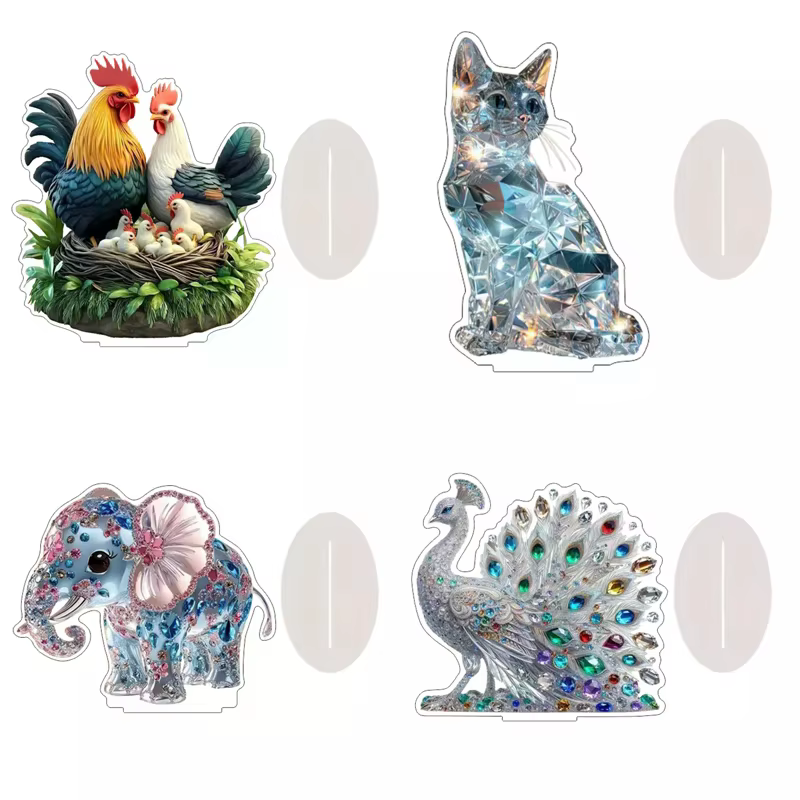Décor Figure décor pour bureau pendaison de crémaillère cadeau décor de bureau ornement 2D acrylique ornement de bureau