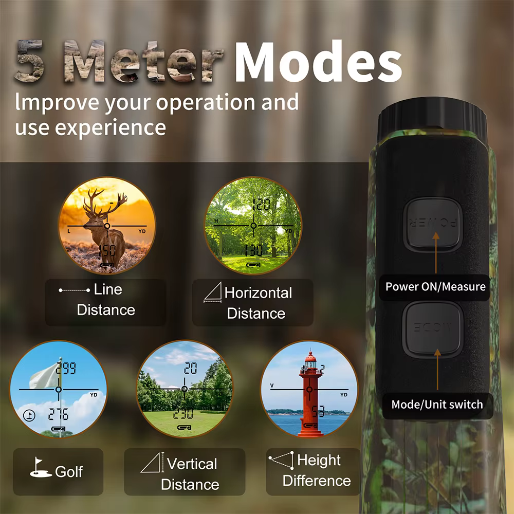 Nouveau télémètre Laser de Camouflage télescopique de chasse sports de plein air télémètre de Golf 6X télémètre extérieur Rechargeable