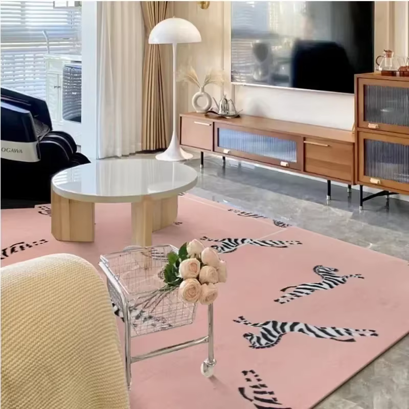 Tapis Léopard de Grande Surface, observateur et Luxueux, Décoration de Maison, Tables Basses, Polymères en Peluche, Chambre à Coucher, Lea Security оBUY ер Tapis