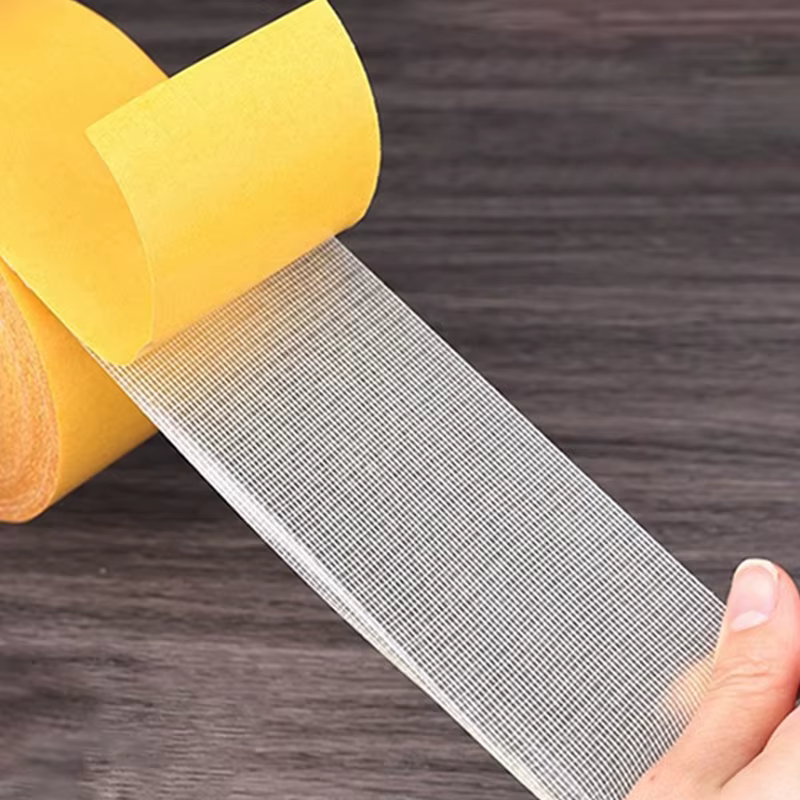 Bande de base de grille double face, maille translucide, imperméable, sans lueur, haute viscosité, tapis adhésif, bandes de fixation de bain