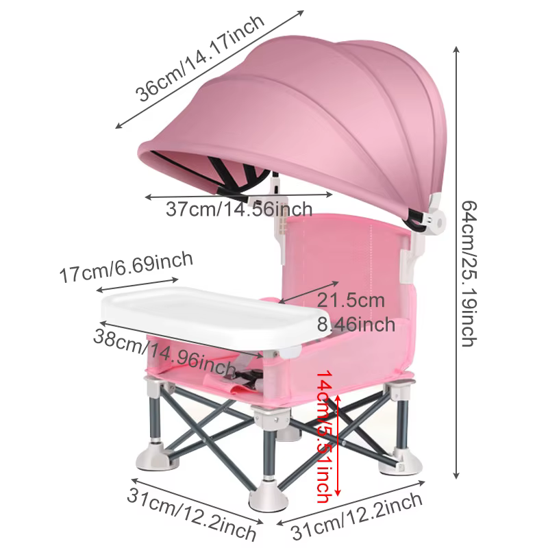 Chaise de salle à manger pliable pour bébé, Table à manger Portable pour enfants, petite chaise d'extérieur pour la plage, fournitures de meubles en alliage d'aluminium