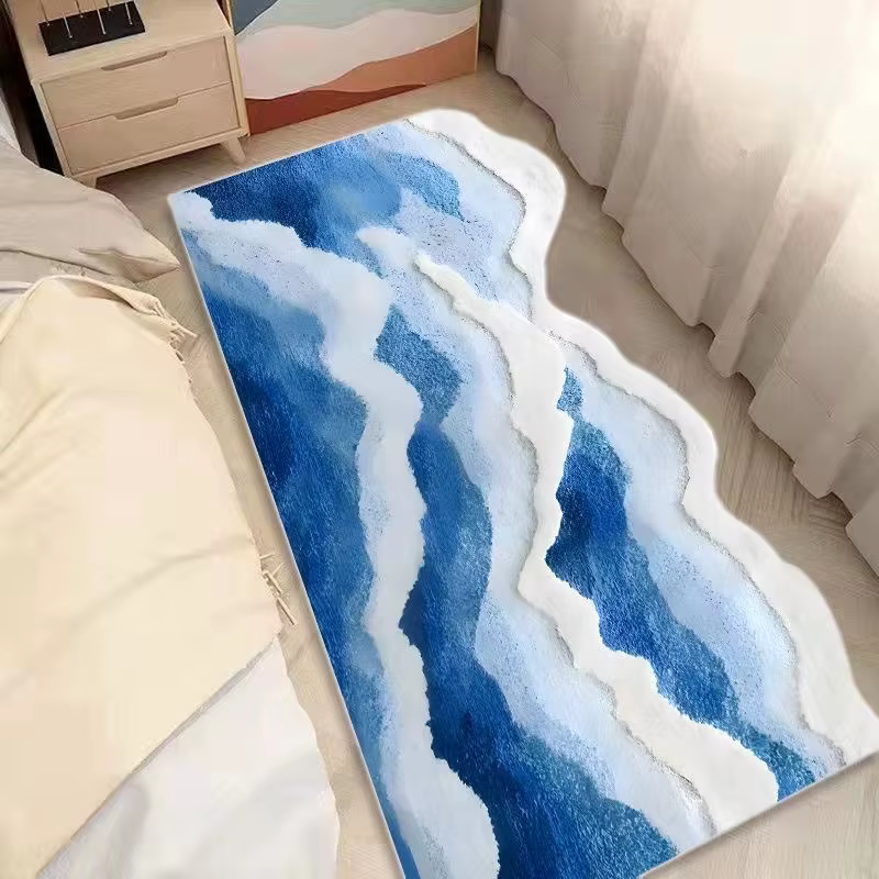 Tapis capitonné ondulé esthétique
