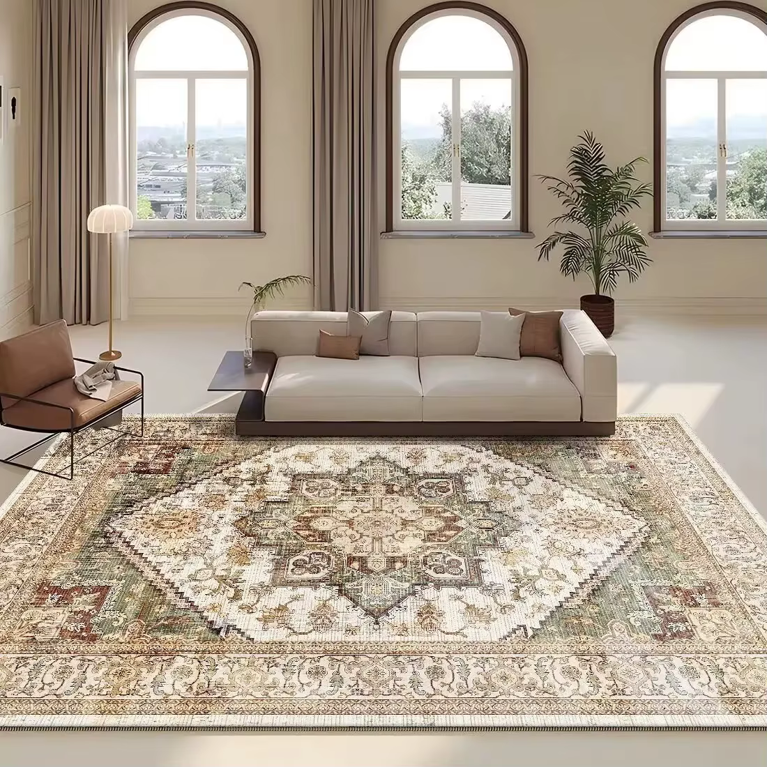 Tapis rétro persan pour salon
