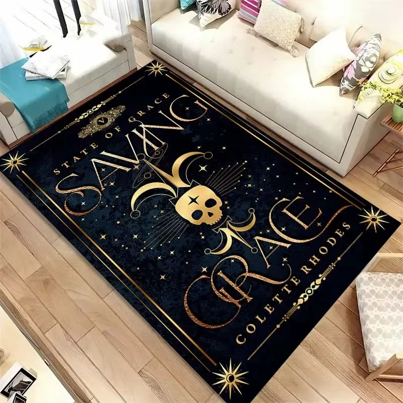 Tapis de sol motif tarot, décoration de porte, maison, salon