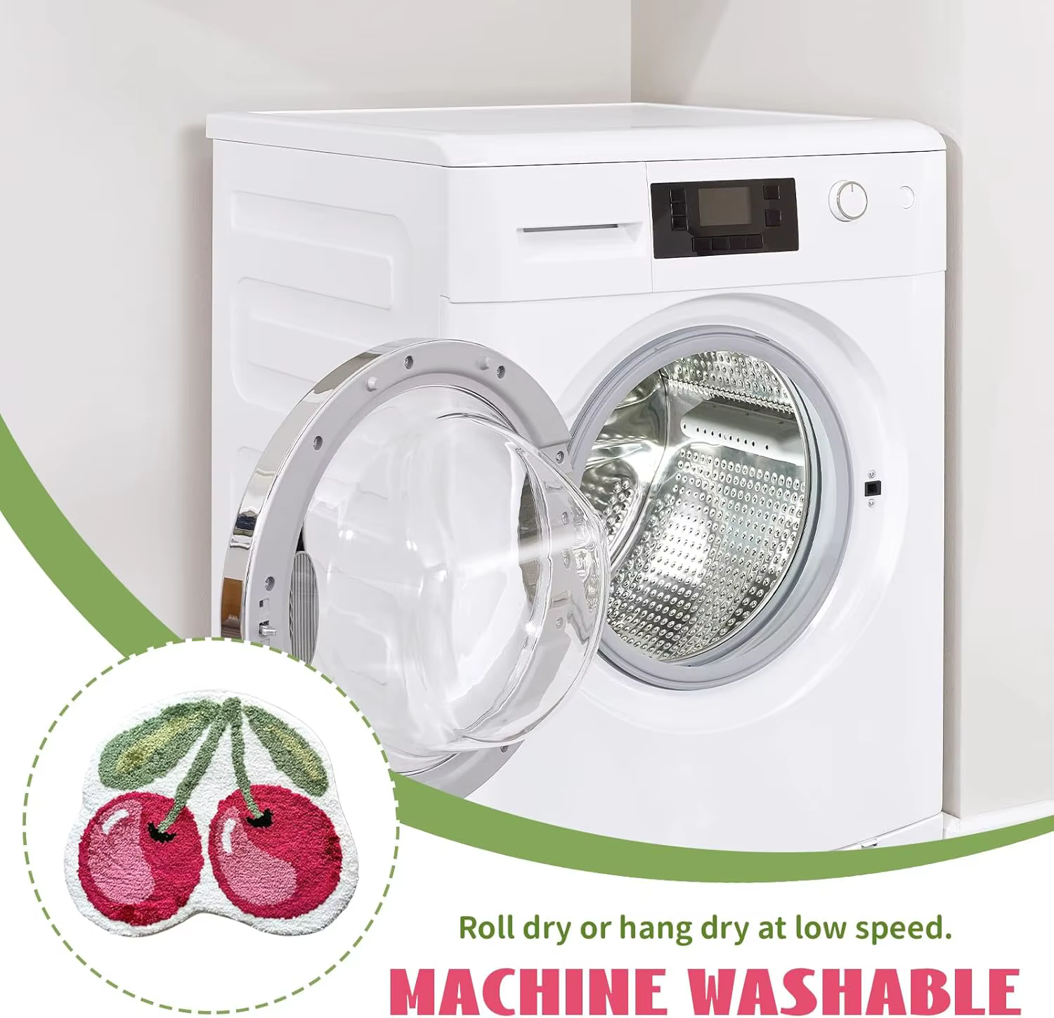 Tapis de bain moelleux en forme de fruit