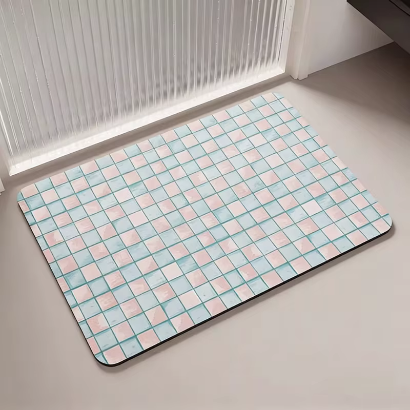 Tapis de salle de bain absorbant et antidérapant