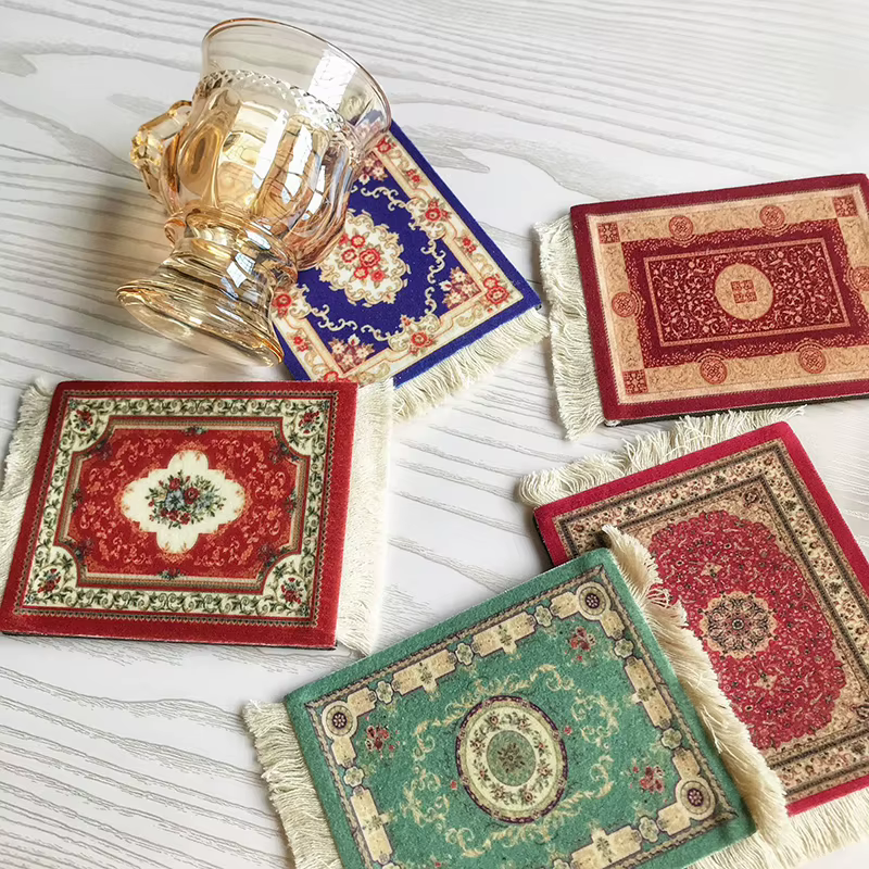 Cowijk-Tapis de Tasse à Motif Ethnique pour la Maison