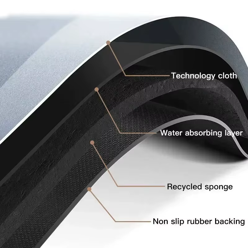 Tapis de bain absorbant pour salle de bain