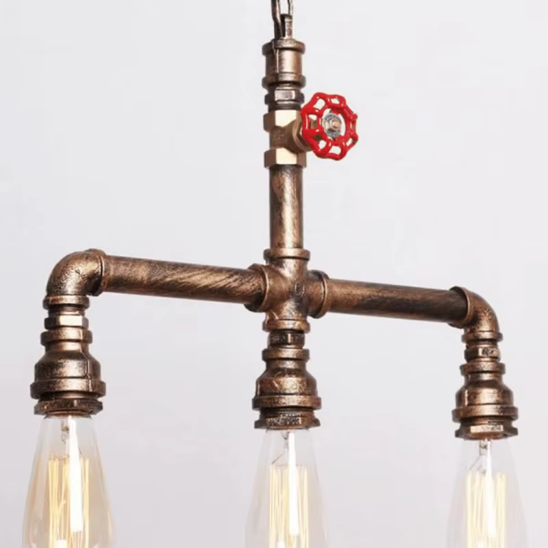 Lustre suspendu style Loft Américain Rétro Steampunk pour Restaurant, Salon, Bar, Maison, Allée, Club, Escalier, Café