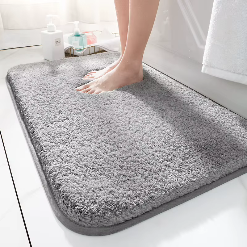 Tapis de bain en Fiber de peluche Super épais