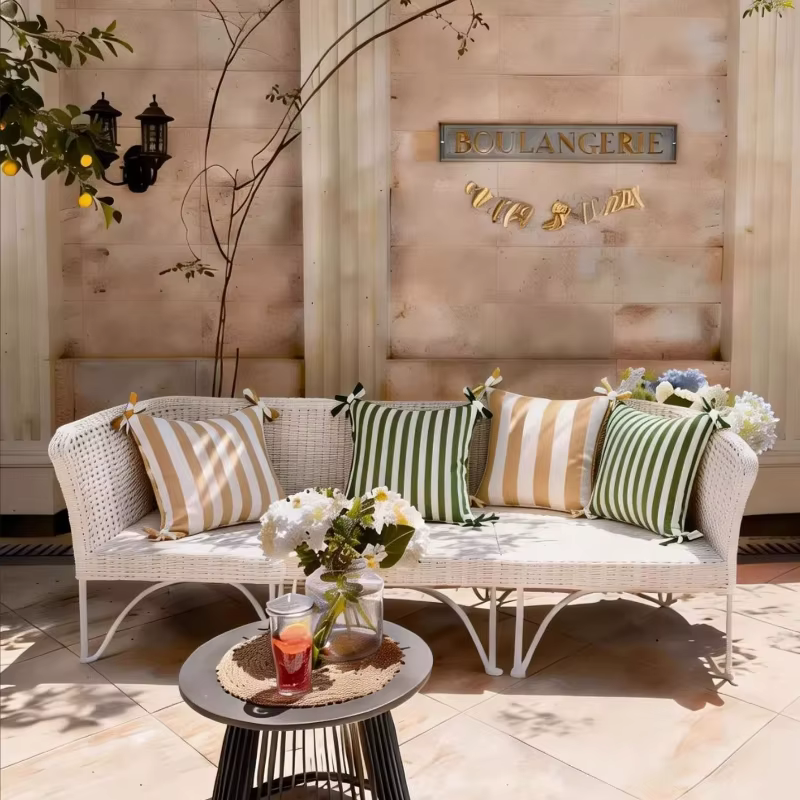 Housse de coussin imperméable d'été pour l'extérieur