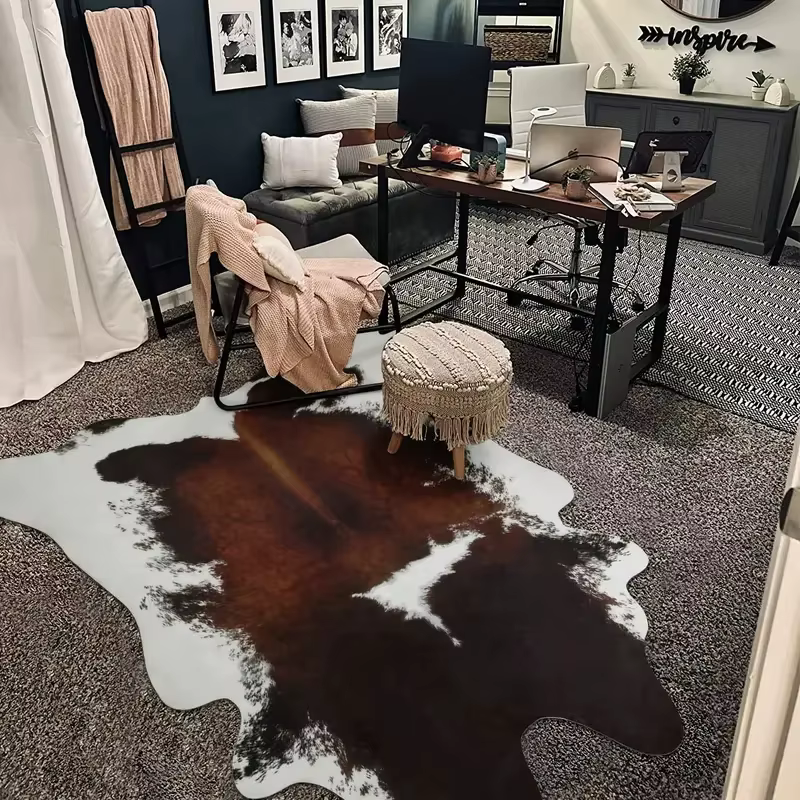 Tapis épais en fausse fourrure pour décoration de noël d'hiver